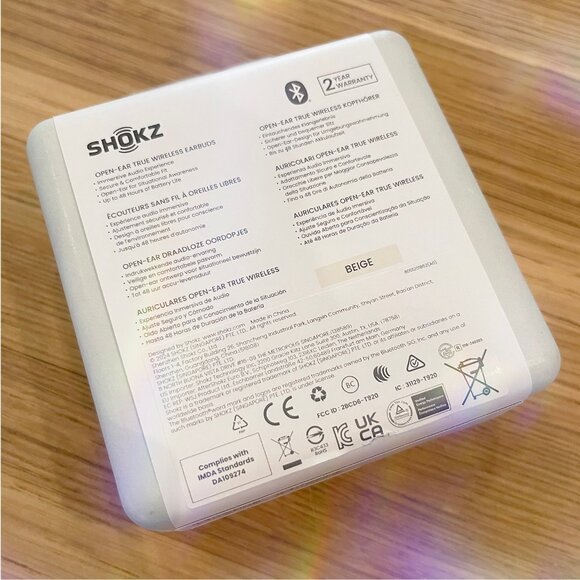 SHOKZ OpenFit 2- Open-Ear Wireless Earbuds -Beige- Running Headphones *BNIB* - Picture 4 of 4